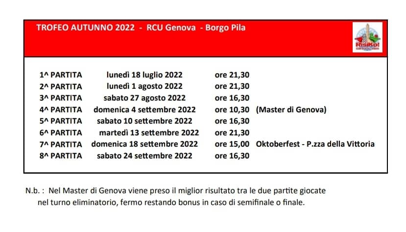 Nome:   CALENDARIO SETTEMBRE RISIKO.jpg
Visite:  375
Grandezza:  43.1 KB
